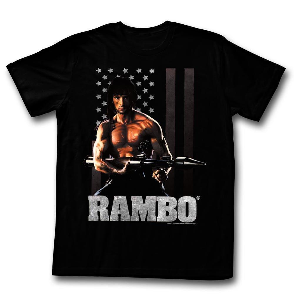 Rambo Ramberica Black Adult T Shirt